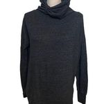 prAna  Grey Slouchy Ruched Neck Size Medium Cozy Outdoorsy Gorpcore Pullover. Photo 0