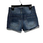 Vanilla Star Jeans Vanilla Star Juniors Size 1 High Rise Shortie Denim Jean Shorts Blue Distressed Photo 5