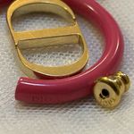 Christian Dior Dior 30 MONTAIGNE EARRINGS Gold-Finish Metal and Rani Pink Lacquer Photo 4