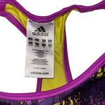 Adidas  Women’s Tech Fit Clima Cool Sports Bra Size Small Purple Yellow Athletic Photo 1