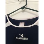 Diadora Diadry Women's Sleeveless Shirt Long Length Active Size XS Blue White Photo 3