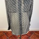 Equipment  Silk Chiffon Shirt in Houndstooth Print Photo 4