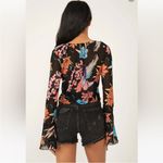 Free People Of Paradise Black Combo long sleeve top XS great condition Photo 3