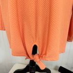 Ruby Rd . Woman’s V-Neck Blouse 1x Tie Front Coral Textured top Photo 6