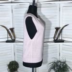 Vintage Y2K Run Cable Knit Sweater Vest sleeveless Pullover Ribbed Pale Pink M Size M Photo 2