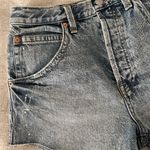 Free People high waisted mid blue raw hem shorts NWT size 26 Photo 6