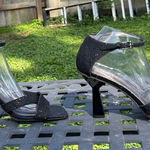 Franco Sarto  RANIA Womens High Heels Sandals Glitter Pumps black size 10 wedding Photo 0