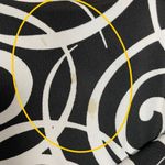 Maggy London Maggie London Dress Ruched Waist Size Large Black White Spiral Print Circular Photo 8