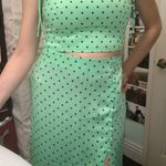 ZARA Polka dot dress 2 piece set skirt with slit and top with straps Photo 2