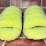 UGG Pre-Owned  Fluff Yeah Slingback Slide Sandal Neon Green Size 8 1095119 Photo 2