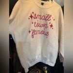 Sweet Claire  White Sweatshirt with Pink Print Photo 4
