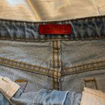 Signature 8   Light Wash Ripped Jean Shorts Photo 5