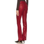 L'Agence NWT L’AGENCE Ruth High-Rise Straight Coated Jeans Dark Bordeaux Size 31 Photo 5