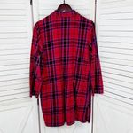 Victoria's Secret Victoria’s Secret Plaid Flannel Cinch Waist Sleep Nightshirt Red Pink Medium Photo 9