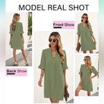 NWT Mint Green Mini Dress Ruffle Sleeve Casual Formal Spring Pastel XXL Photo 2