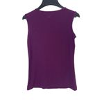 Van Heusen  Sleeveless Stretch V-neck Ruffled Purple Top XS Photo 3