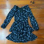 Karl Lagerfeld Paris Long Sleeve Floral Ruffle Hem Tiered Mini Dress - Sz 4 Photo 10