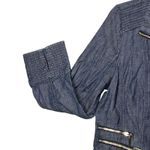 White House | Black Market Jacket Womens 6 Blue Denim Moto Stretch Zip Pockets XS Photo 10