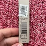 Nic+Zoe  Womens Sweater Small‎ NWT $138 Raspberry Speckle Fringe Crew Linen Photo 3