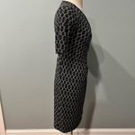 Motherhood Maternity  Print Geometric Black & White Waist Tie Surplice Dress Sm Photo 5