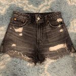 Abercrombie & Fitch Highwaisted Black Ripped Shorts Photo 0