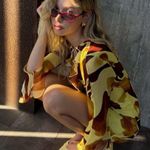 THE WOLF GANG Rhapsody Mini Dress NEW Yellow Photo 1