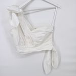 Ashley Park X RTR White One Shoulder Tie Bow Top Sz XL Photo 5