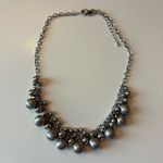Lia Sophia  silver beaded statement necklace Photo 0
