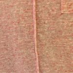 Kate & Sam Linen Blend Pocket V Neck‎ 3/4 Sleeve Shirt Pink Medium Photo 2