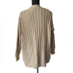 Tan Chunky Knit Cardigan Sweater Photo 1