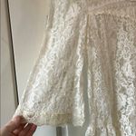 Free People  Sheer Floral Lace Ruffled Blouse with Bell Sleeve - Size Small Photo 5