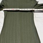 Wild Fable NWT Green ribbed mock neck long sleeve knit midi dress w/back slit S Photo 5