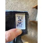 Lee  Chambray button down ruffle front dark wash 1980s western Photo 8