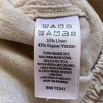 Cynthia Rowley  Linen Rayon Wide Leg Pull On Pants With Pockets Flax Color Photo 2