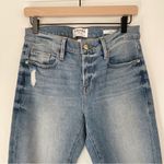 frame denim Le Boy Distressed Straight Ankle Cropped Jeans in McLane | 27 Photo 2