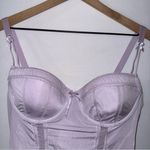 Fairy Milkmaid Lavender Lace Mesh Boned Padded Bustier Top Lingerie Camisole Purple Size undefined Photo 7