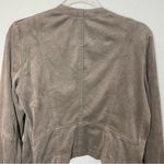 DALIA Faus Suede Women's Taupe Draped Jacket Size M Brown Size M Photo 7