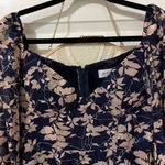 Petal and Pup  Navy Floral Ruffle Trim Mini Dress Sz 6 Photo 3