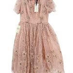 NWT JessaKae Womens Fairycore Eloise Floral Puff Sleeve Sequin Princess Dress XL Pink Photo 2
