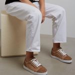 Christian Louboutin Vieira 2 Orlato Low Top Suede Spike Sneakers in Beige Photo 1