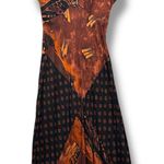 Saint Tropez West Vintage Womens‎ Maxi Dress Brown Orange Size 8 Boho Festival Earthy Indie Retro Photo 0