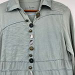 NEON BUDDHA Jacket Top Tunic CARDIGAN large Dusty GREEN GORGEOUS Boho Lagenlook Photo 3