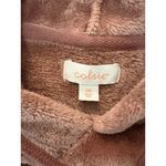 Colsie Women's Brown Faux Fur Hoodie Jacket XS Cozy Trendy Casual‎ Photo 3