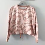 Anthropologie x The Upside Alena Drawstring Crew Sweatshirt Neutral & Pink NEW Size L Photo 1