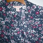 Brooks Brothers Red Fleece 4 Side Neck Sash Navy Plum Floral Top Photo 2