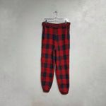 SKIMS  Red Buffalo Check Cozy Unisex Joggers Sz S Photo 1