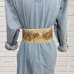 Vintage Floral Tapestry Waist Belt Rustic Boho Cottagecore Structured Made inUSA Photo 1