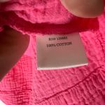 Bobi  Short Sleeve V Neck Cotton Gauze Pink Top XL Photo 3