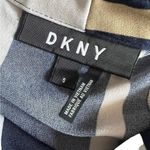 DKNY ‎ Navy Tan White Striped Sleeveless Wrap Blouse Top Photo 1
