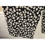 Anna Sui  Womens Black White Floral Wide Leg Pants Medium‎ Photo 3